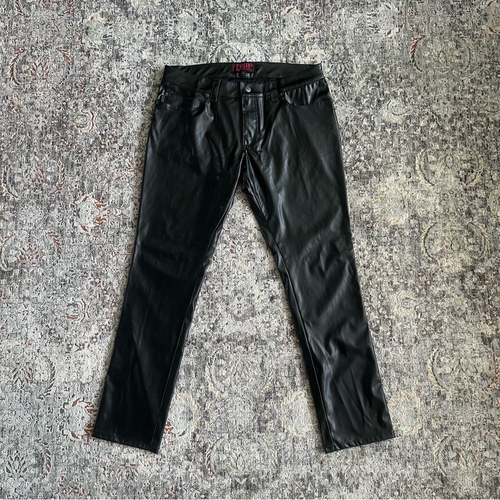 SEND OFFERS:) Vintage Y2K Tripp NYC Faux Leather Pants